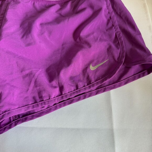 Nike Dri Fit Rival Running Shorts Women XS Purple Brief Athleisure Sports Gym - Picture 3 of 9